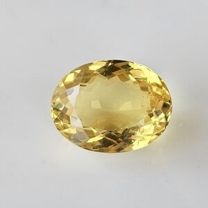 Certified Oval Yellow Citrine Gemstone 10.97 Carats